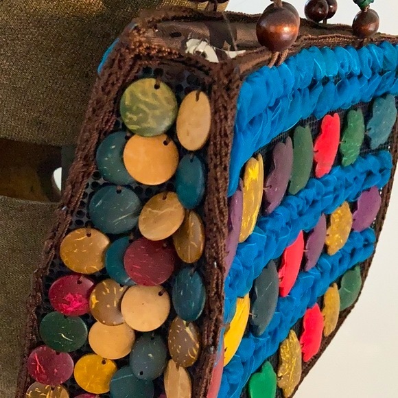 🔅host pick🔅Vintage Handmade Summer Bag with ribbon & beads - Picture 4 of 10